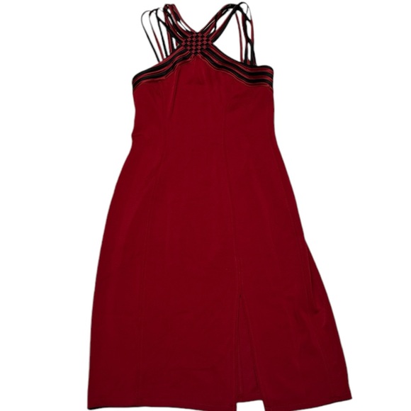 TADASHI SHOJI black with red halter dress!!! - Picture 4 of 6